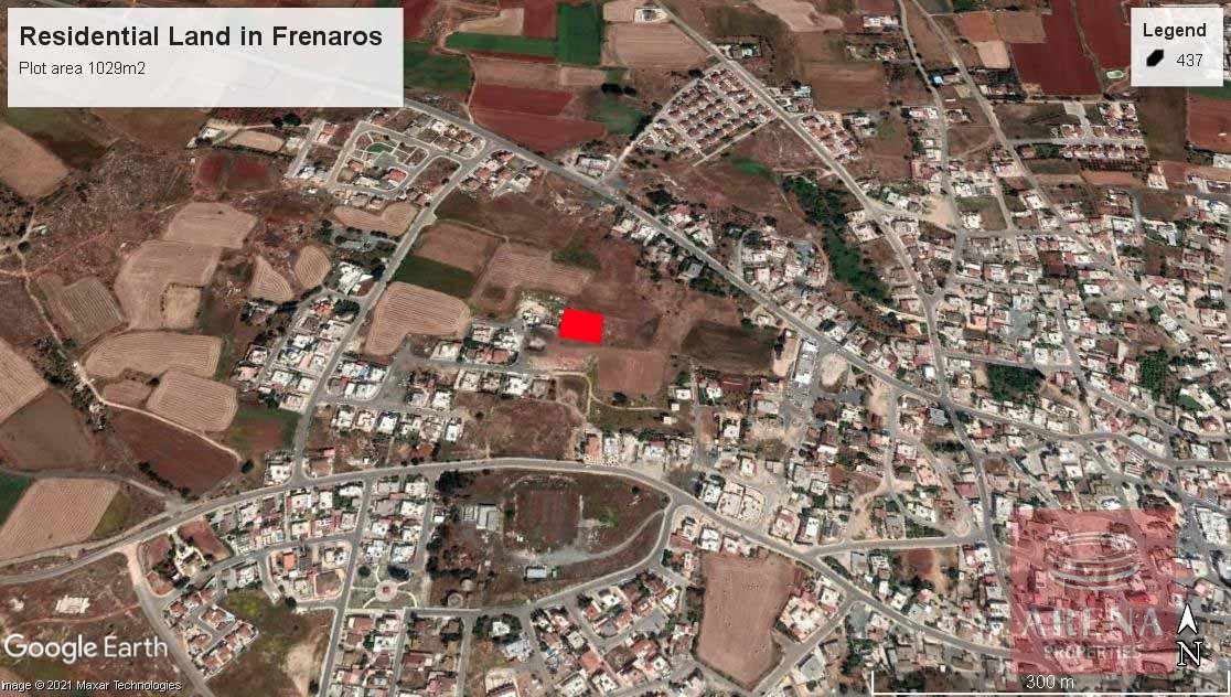 1,029m² Land for Sale in Frenaros, Famagusta District