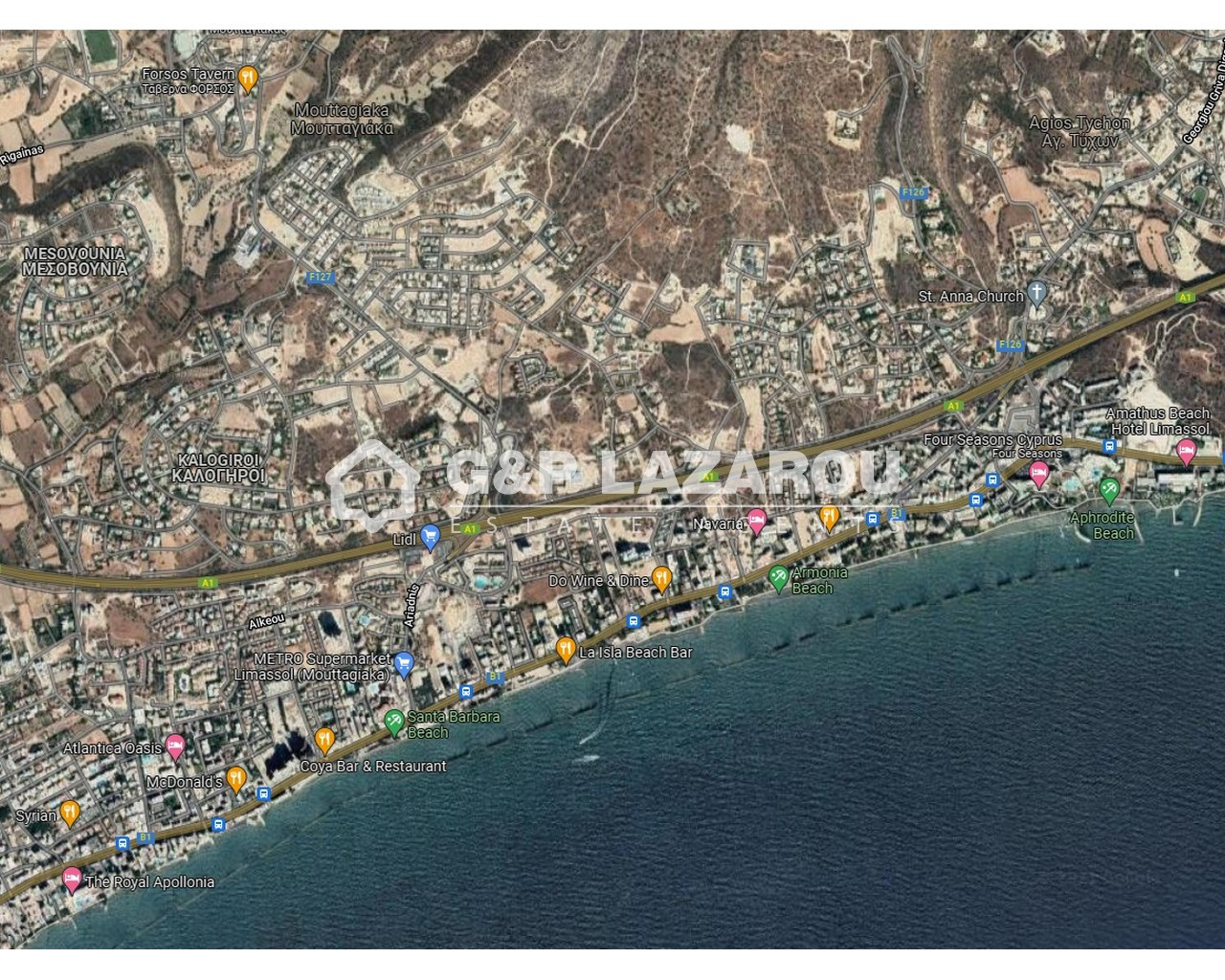 1,028m² Plot for Sale in Agios Tychonas, Limassol District