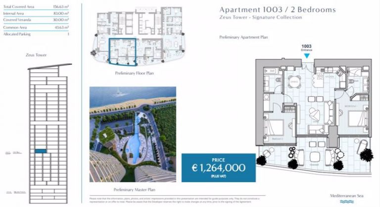 2 Bedroom Apartment for Sale in Limassol – Marina