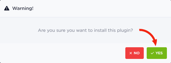 Confirm plugin installation