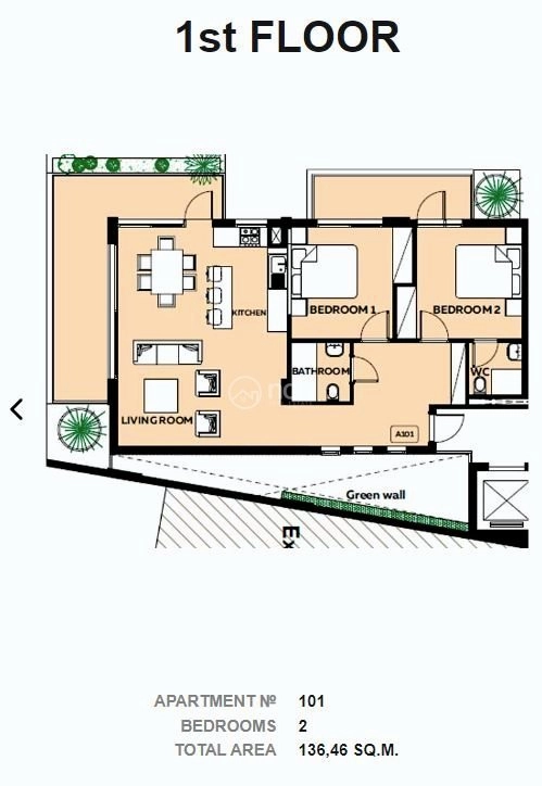 2 Bedroom Apartment for Sale in Germasogeia, Limassol District