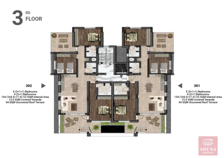 5 Bedroom Apartment for Sale in Aradippou, Larnaca District