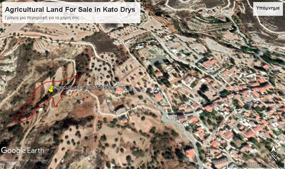 8,027m² Plot for Sale in Kato Drys, Larnaca District