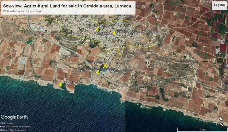 19,628m² Plot for Sale in Ormideia, Larnaca District