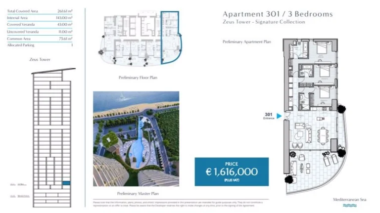 3 Bedroom Apartment for Sale in Limassol – Marina