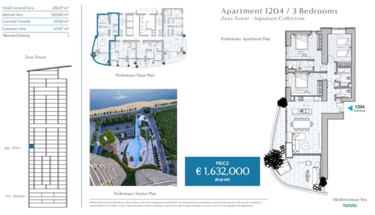 3 Bedroom Apartment for Sale in Limassol – Marina