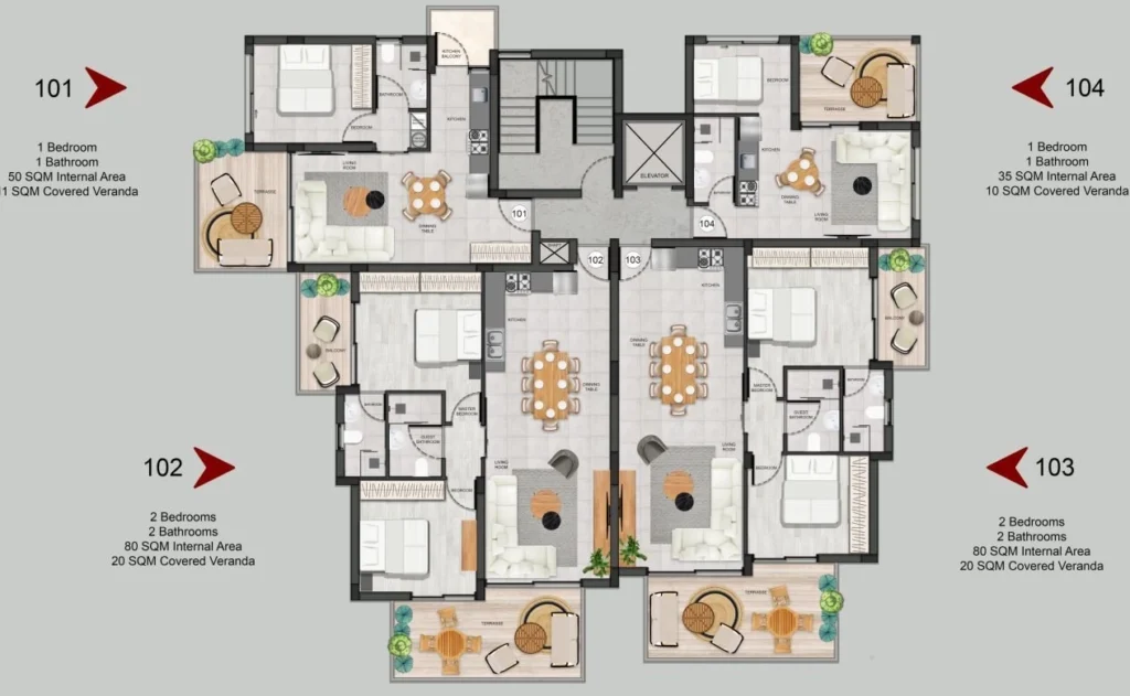 2 Bedroom Apartment for Sale in Limassol – Agios Athanasios