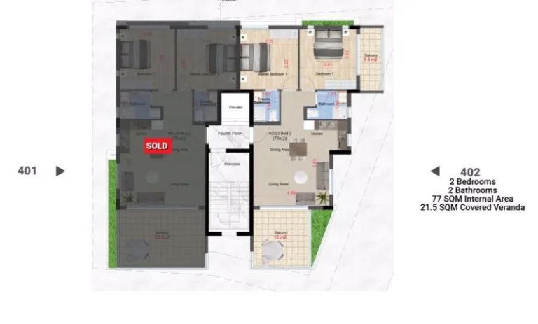 2 Bedroom Apartment for Sale in Larnaca