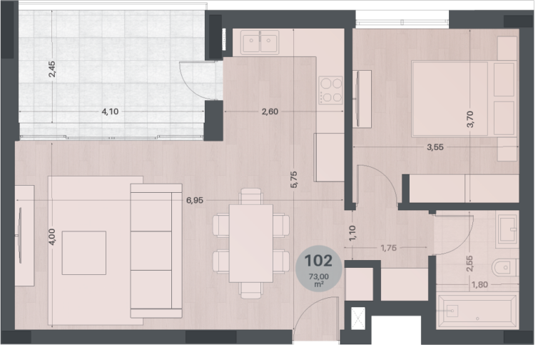 1 Bedroom Apartment for Sale in Columbia Area, Limassol District