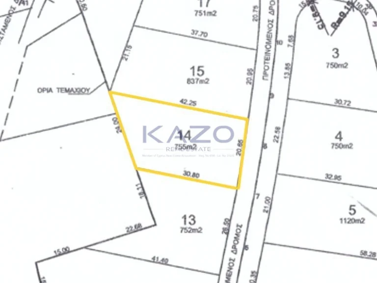 755m² Plot for Sale in Limassol – Agios Athanasios