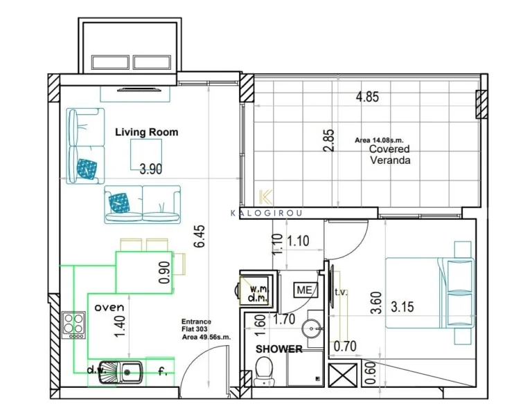 1 Bedroom Apartment for Sale in Larnaca District