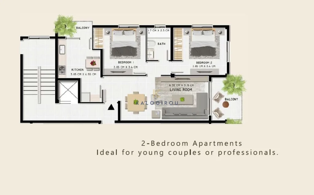 2 Bedroom Apartment for Sale in Larnaca District