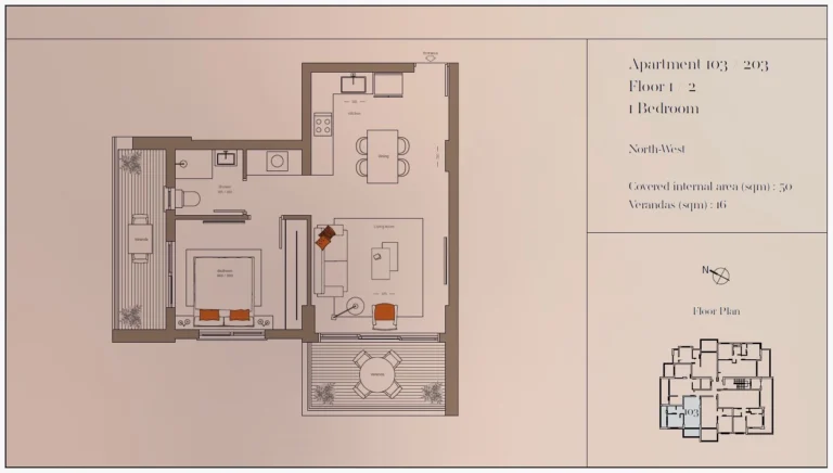 1 Bedroom Apartment for Sale in Larnaca – Agios Nikolaos, Limassol District