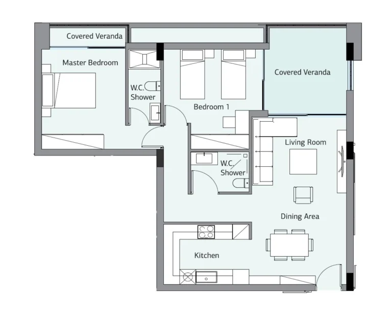 2 Bedroom Apartment for Sale in Germasogeia, Limassol District