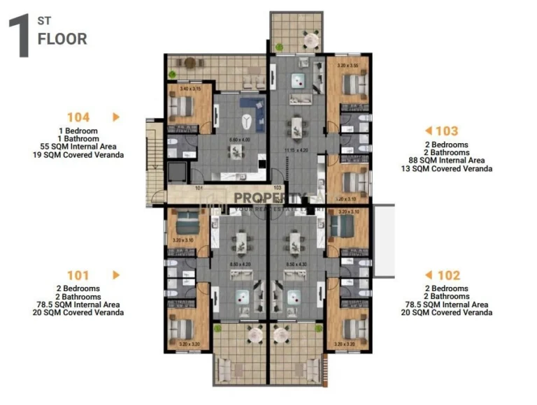 2 Bedroom Apartment for Sale in Parekklisia, Limassol District