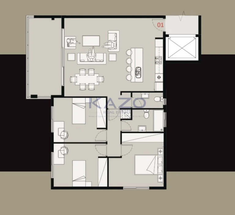 3 Bedroom Apartment for Sale in Limassol – Panthea
