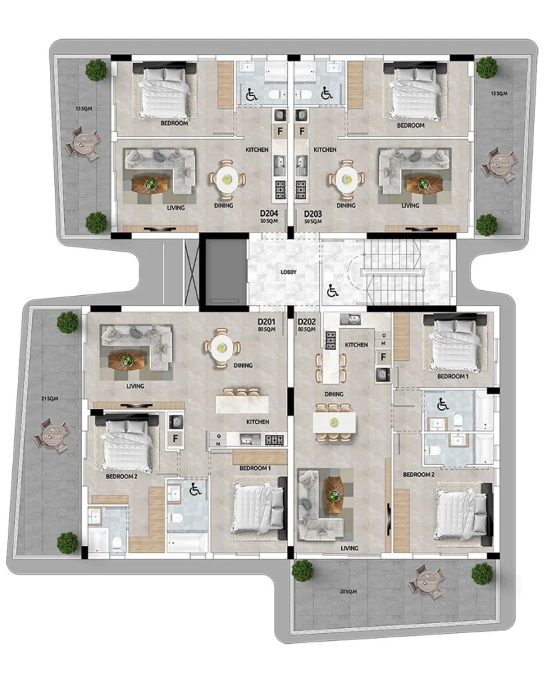 1 Bedroom Apartment for Sale in Larnaca District