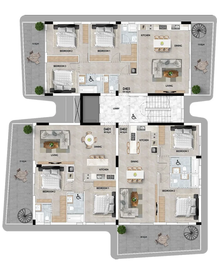3 Bedroom Apartment for Sale in Larnaca District