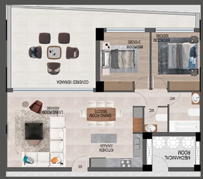 2 Bedroom Apartment for Rent in Mouttagiaka Tourist Area, Limassol District