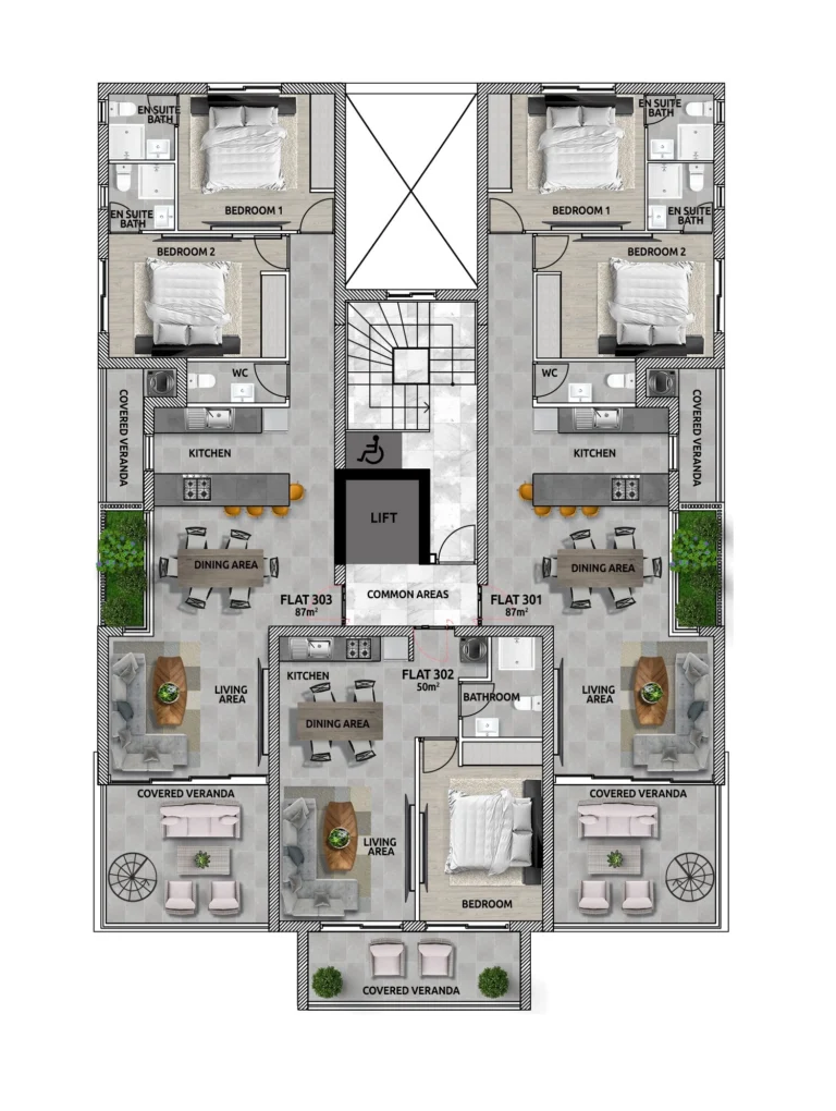 2 Bedroom Apartment for Sale in Agios Dometios, Nicosia District