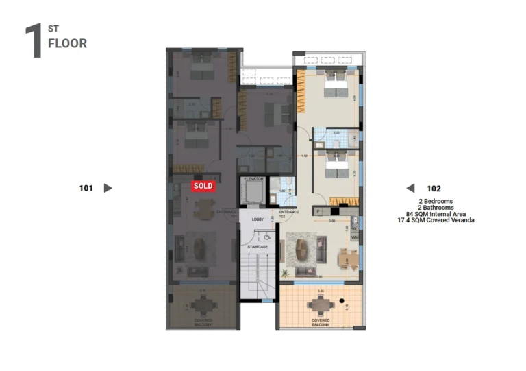2 Bedroom Apartment for Sale in Larnaca District
