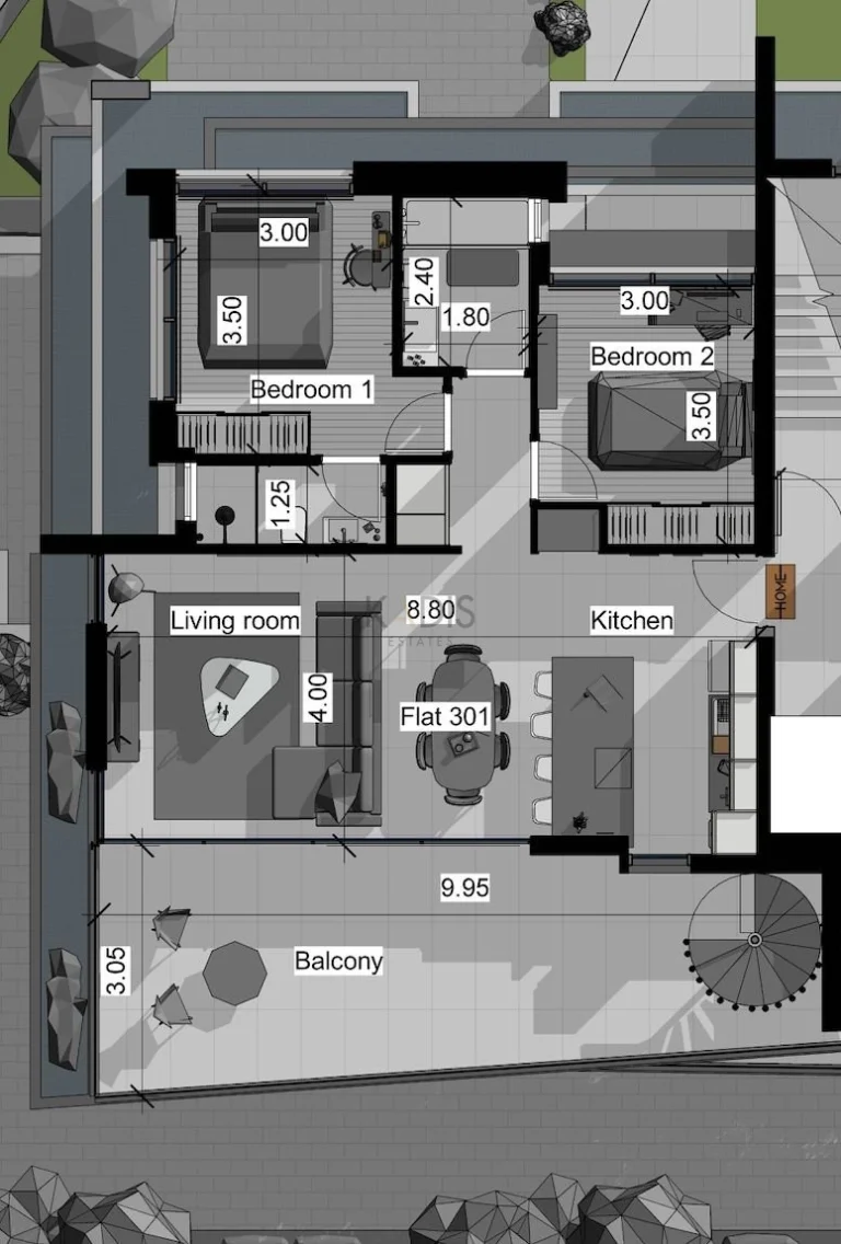 2 Bedroom Apartment for Sale in Limassol – Agia Fyla