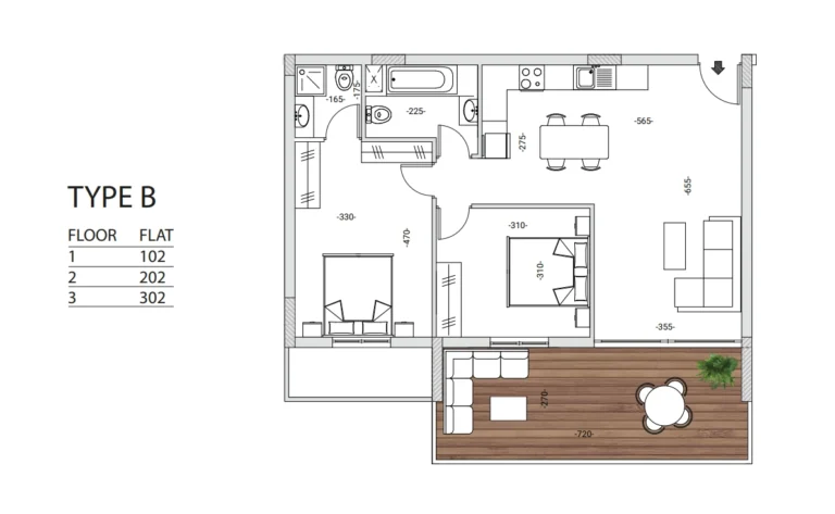 2 Bedroom Apartment for Sale in Larnaca – Sotiros