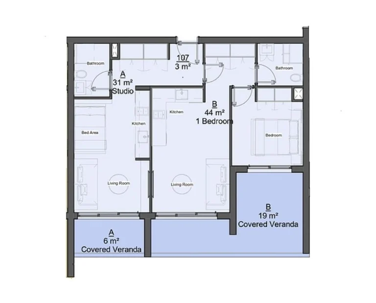 2 Bedroom Apartment for Sale in Limassol – Katholiki