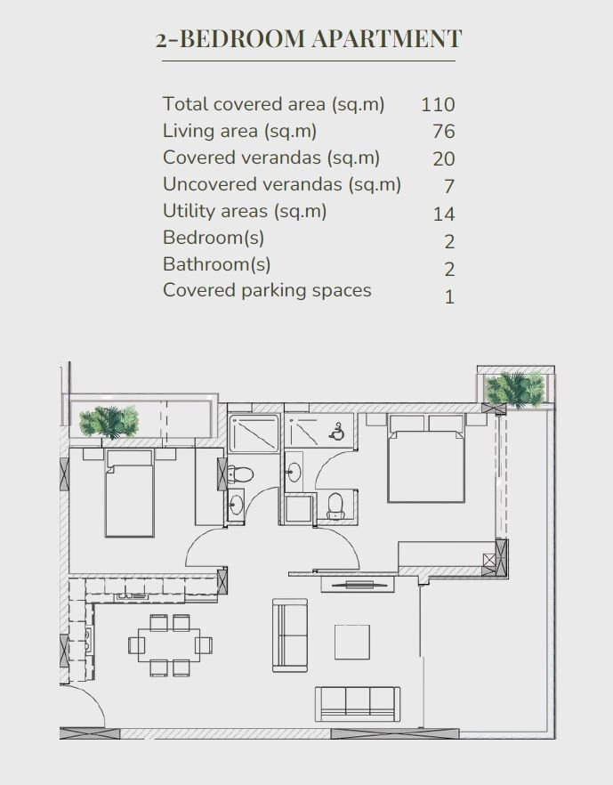 2 Bedroom Apartment for Sale in Livadia Larnakas, Larnaca District