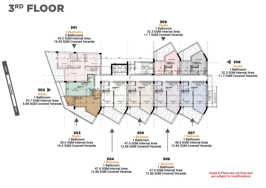 2 Bedroom Apartment for Sale in Larnaca – Finikoudes