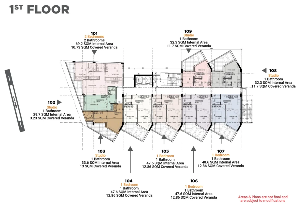 1 Bedroom Apartment for Sale in Larnaca – Finikoudes
