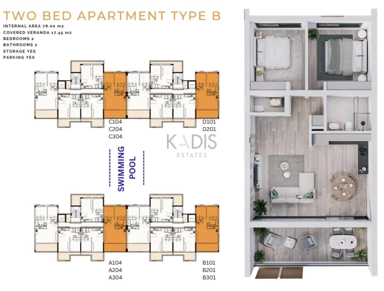 2 Bedroom Apartment for Sale in Limassol – Zakaki