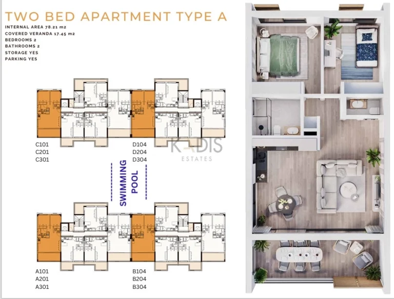 3 Bedroom Apartment for Sale in Limassol – Zakaki