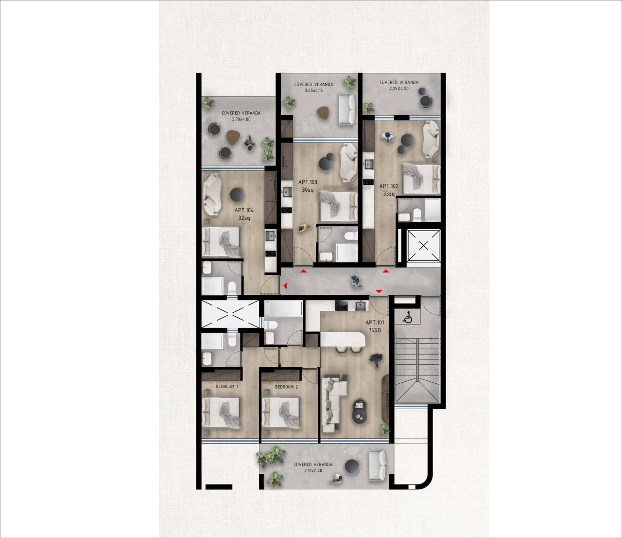 1 Bedroom Apartment for Sale in Limassol – Agios Spyridon