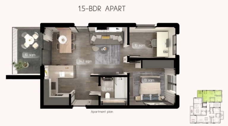 1 Bedroom Apartment for Sale in Limassol – Katholiki