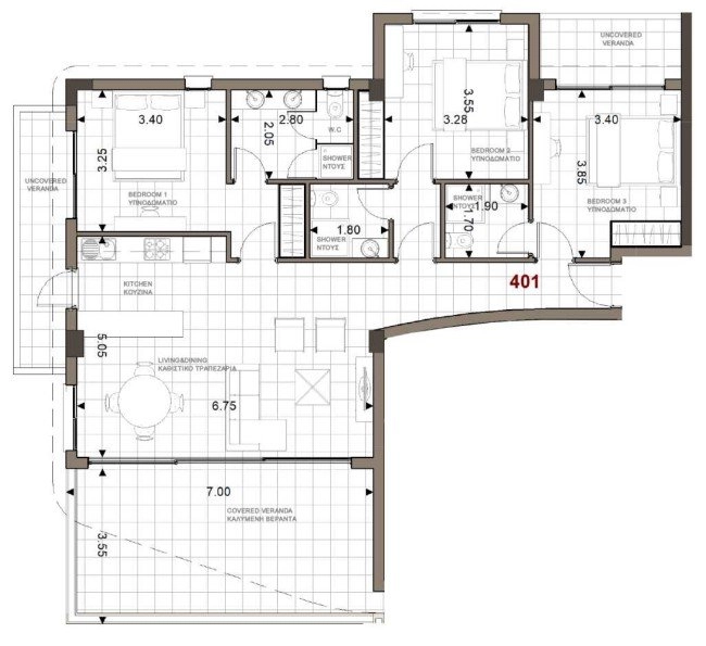 3 Bedroom Apartment for Sale in Trachoni Lemesou, Limassol District