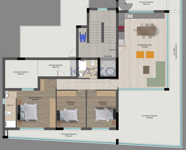 3 Bedroom Apartment for Sale in Limassol – Panthea