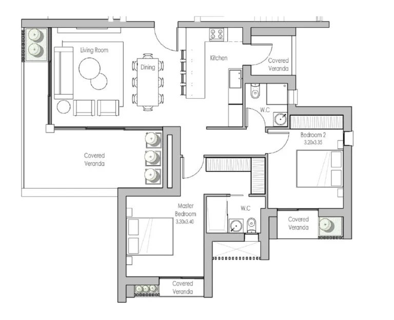 3 Bedroom Apartment for Sale in Paphos – Agios Pavlos
