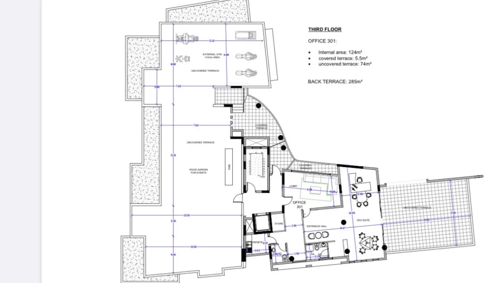 124m² Office for Rent in Paphos District