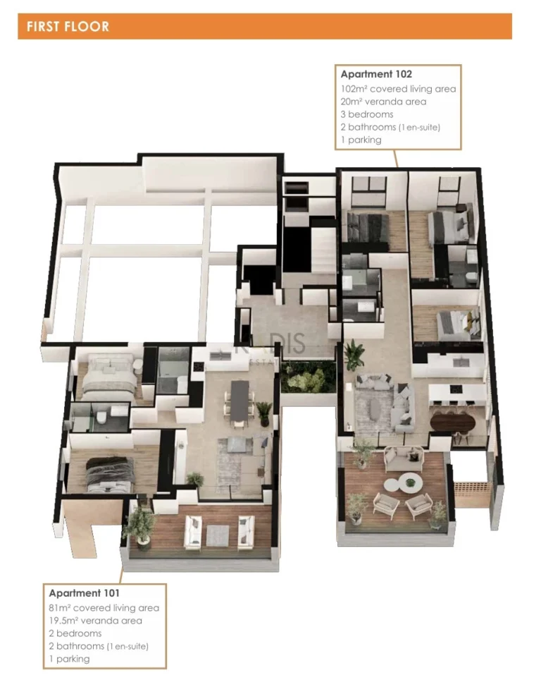 2 Bedroom Apartment for Sale in Aradippou, Larnaca District