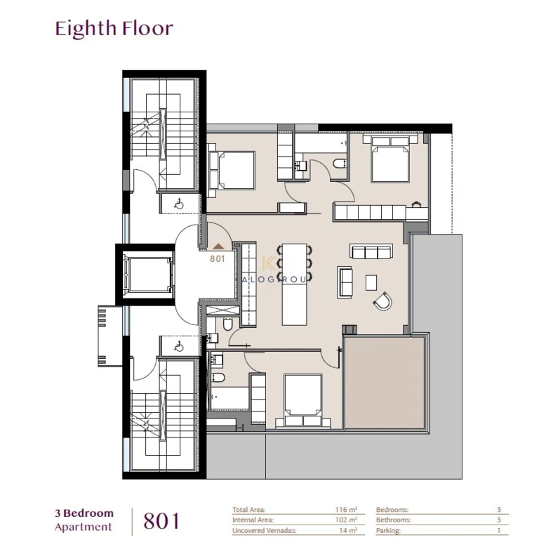 3 Bedroom Apartment for Sale in Larnaca District
